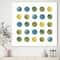 Designart - Green Tones Geometric Circles - Mid-Century Modern Canvas Artwork